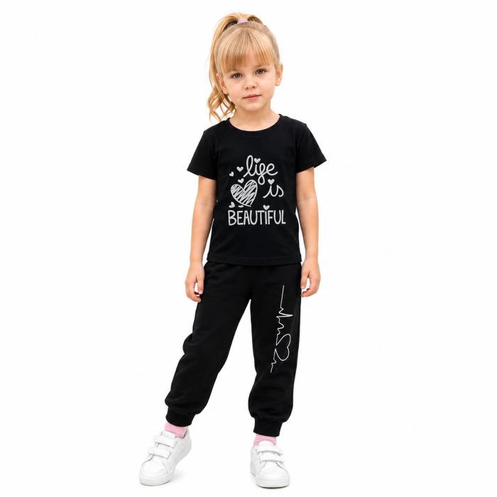 Midnight Charm Girls Co-Ord Set